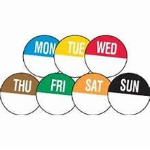 1 full week of Day Dots Mon-Sun 7 x 1000